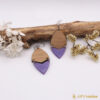 Boucles d'oreilles en bois et résine