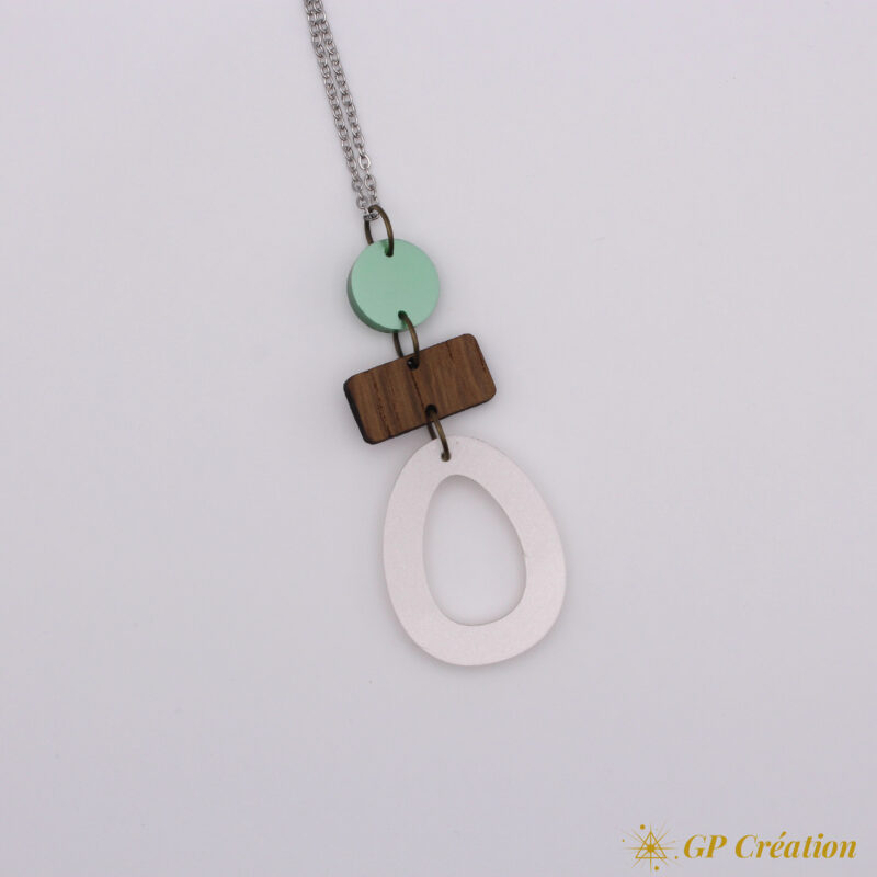 Collier en bois et acrylique – Image 2