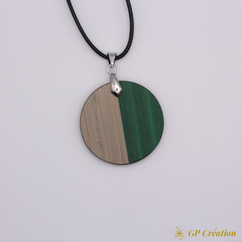 Collier "rond" en marqueterie de paille – Image 2